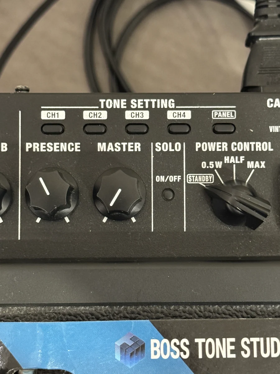 MASTER와 POWER CONTROL, 저장 채널 CH1~CH4, PANEL.